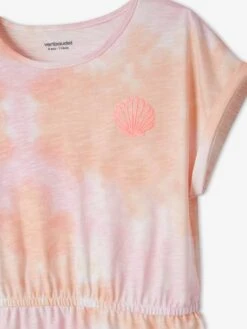 Robe Effet "tie & Dye" Fille Jaune / Rose - Vertbaudet -Petite Modeuse robe effet tie dye fille 4
