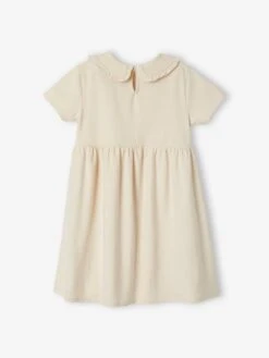 Robe En Molleton Col Claudine Fille Anthracite - Vertbaudet -Petite Modeuse robe en molleton col claudine fille 4