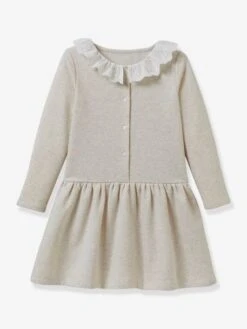 Robe En Molleton Fille CYRILLUS Beige Chiné - Cyrillus