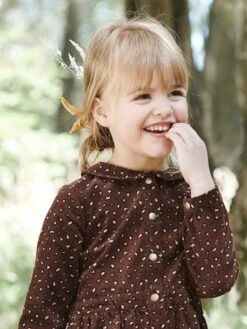 Robe En Velour Imprimé Fille Prune - Vertbaudet 11 Robe En Velour Imprimé Fille Prune - Vertbaudet -Petite Modeuse robe en velour imprime fille 5