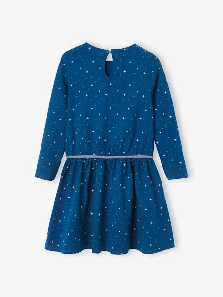 Robe Fille Imprimée étoiles Irisées Rouge Foncé Imprimé - Vertbaudet 2 Robe Fille Imprimée étoiles Irisées Rouge Foncé Imprimé - Vertbaudet – Image 2