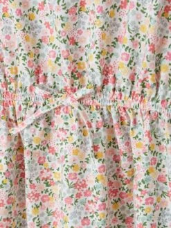 Robe Fille Papillon En Macramé Au Dos Vert Imprimé - Vertbaudet -Petite Modeuse robe fille papillon en macrame au dos 2