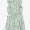 Robe Imprimée à Volants Fille Vert Imprimé - Vertbaudet