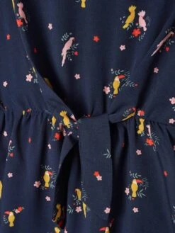 Robe Imprimée Fille Effet Blousant Fantaisie Encre Imprimé - Vertbaudet -Petite Modeuse robe imprimee fille effet blousant fantaisie 3