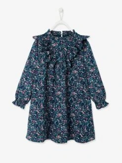 Robe Imprimée Fleurs Fille Vert Imprimé - Vertbaudet 8 Robe Imprimée Fleurs Fille Vert Imprimé - Vertbaudet -Petite Modeuse robe imprimee fleurs fille 2