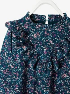 Robe Imprimée Fleurs Fille Vert Imprimé - Vertbaudet 10 Robe Imprimée Fleurs Fille Vert Imprimé - Vertbaudet -Petite Modeuse robe imprimee fleurs fille 4