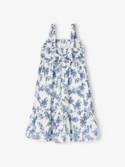 Robe Longue à Bretelles Cérémonie Fille écru - Vertbaudet -Petite Modeuse robe longue a bretelles ceremonie fille 2