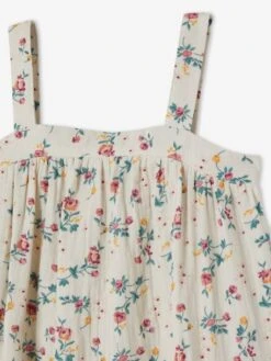 Robe Longue En Gaze De Coton Fille Orange - Vertbaudet -Petite Modeuse robe longue en gaze de coton fille 5