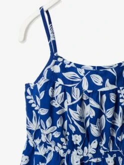 Robe Longue Imprimée Fille Bleu électrique Imprimé - Vertbaudet -Petite Modeuse robe longue imprimee fille 2