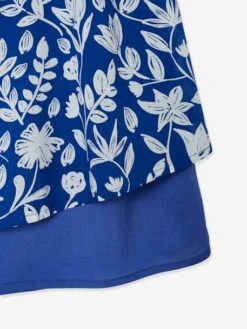 Robe Longue Imprimée Fille Bleu électrique Imprimé - Vertbaudet -Petite Modeuse robe longue imprimee fille 3