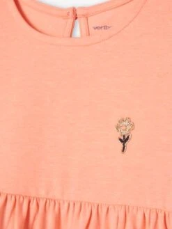 Robe Manches Courtes En Broderie Anglaise Fille Bleu Grisé - Vertbaudet -Petite Modeuse robe manches courtes en broderie anglaise fille 5