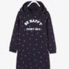 Robe Molleton à Capuche Fille Détails Fantaisie Marine - Vertbaudet