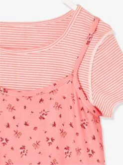 Robe Réversible Fille Bimatière Rose - Vertbaudet -Petite Modeuse robe reversible fille bimatiere 2