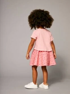 Robe Réversible Fille Bimatière Rose - Vertbaudet -Petite Modeuse robe reversible fille bimatiere 4