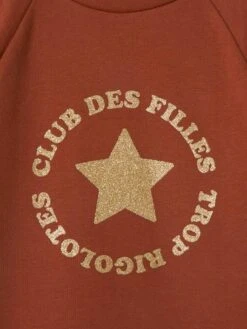 Robe Sweat Basics Style Collège Fille Vert Foncé Imprimé - Vertbaudet -Petite Modeuse robe sweat basics style college fille 2