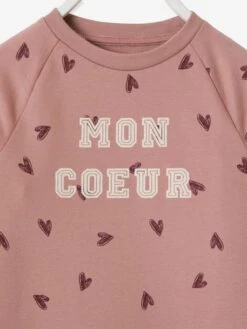 Robe Sweat Basics Style Collège Fille Vert Foncé Imprimé - Vertbaudet -Petite Modeuse robe sweat basics style college fille 5