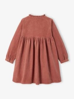 Robe Velours Col Volanté Fille Prune - Vertbaudet 9 Robe Velours Col Volanté Fille Prune - Vertbaudet -Petite Modeuse robe velours col volante fille 3