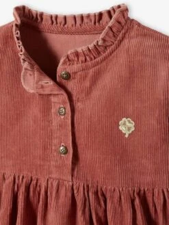 Robe Velours Col Volanté Fille Prune - Vertbaudet 10 Robe Velours Col Volanté Fille Prune - Vertbaudet -Petite Modeuse robe velours col volante fille 4