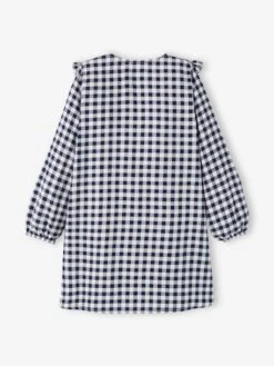 Robe Volantée à Carreaux Fille Rose Carreaux - Vertbaudet -Petite Modeuse robe volantee a carreaux fille 3