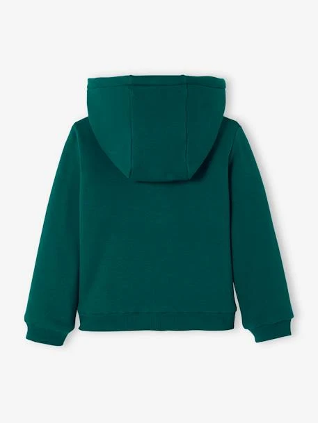 Sweat à Capuche Doublé Sherpa Vert Anglais - Vertbaudet 2 Sweat à Capuche Doublé Sherpa Vert Anglais - Vertbaudet – Image 2