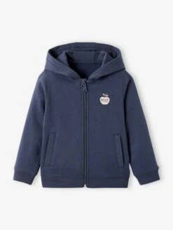 Sweat à Capuche Zippé Sport Basics Fille. Bleu - Vertbaudet 9 Sweat à Capuche Zippé Sport Basics Fille. Bleu - Vertbaudet -Petite Modeuse sweat a capuche zippe sport basics fille 3