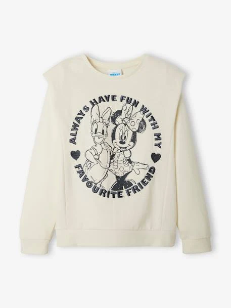 Sweat à épaulettes Fille Minnie & Friends® Beige Clair Animé - Minnie 1 Sweat à épaulettes Fille Minnie & Friends® Beige Clair Animé - Minnie