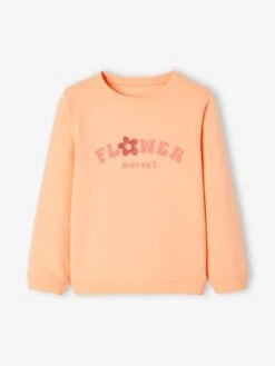 Sweat à Message Basics Fille Détails Irisés Lilas - Vertbaudet -Petite Modeuse sweat a message basics fille details irises 4