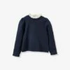Sweat Col En Dentelle Fille CYRILLUS Marine - Cyrillus