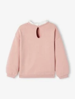 Sweat Col Montant En Broderie Anglaise Fille Prune - Vertbaudet -Petite Modeuse sweat col montant en broderie anglaise fille 5