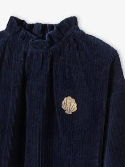 Sweat En Velours Fille Encre - Vertbaudet -Petite Modeuse sweat en velours fille 2