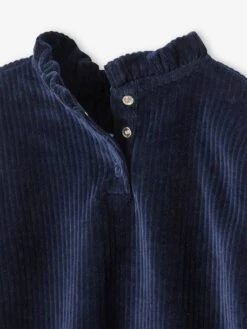 Sweat En Velours Fille Encre - Vertbaudet -Petite Modeuse sweat en velours fille 3