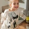 Sweat Fille Disney® à Volants Beige Chiné - Minnie