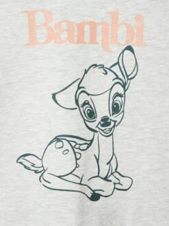 Sweat Fille Disney® Bambi Gris Chiné Animé - Disney -Petite Modeuse sweat fille disney bambi 3