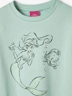 Sweat Fille Disney® La Petite Sirène Bleu Glacier - 319 -Petite Modeuse sweat fille disney la petite sirene 2