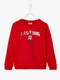 Sweat Fille Miraculous® Rouge Anime Placée - Miraculous -Petite Modeuse sweat fille miraculous 2
