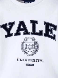 Sweat Fille Yale® Blanc - Toutes Les Marques -Petite Modeuse sweat fille yale 2