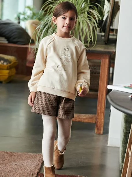 Sweat Motif égérie Détails Fantaisie Fille Beige - Vertbaudet 6 Sweat Motif égérie Détails Fantaisie Fille Beige - Vertbaudet – Image 6