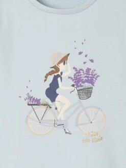 Sweat Motif égérie Fille Bleu Ciel - Vertbaudet 8 Sweat Motif égérie Fille Bleu Ciel - Vertbaudet -Petite Modeuse sweat motif egerie fille 2