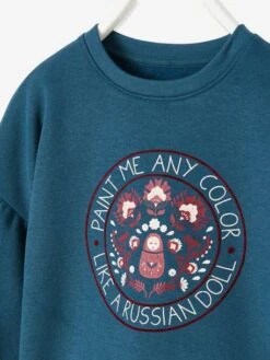 Sweat Motif Poupée Russe Fille Bleu Ardoise Foncé - Vertbaudet 9 Sweat Motif Poupée Russe Fille Bleu Ardoise Foncé - Vertbaudet -Petite Modeuse sweat motif poupee russe fille 3