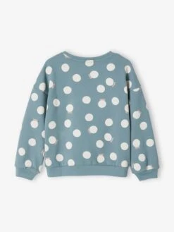 Sweat Motifs Fantaisie Fille Bleu Clair Imprimé - Vertbaudet -Petite Modeuse sweat motifs fantaisie fille 3