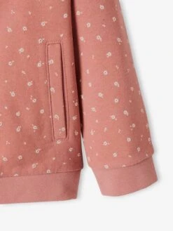 Sweat Zippé à Capuche Motifs Fleurs Fille Rose Imprimé - Vertbaudet -Petite Modeuse sweat zippe a capuche motifs fleurs fille 3