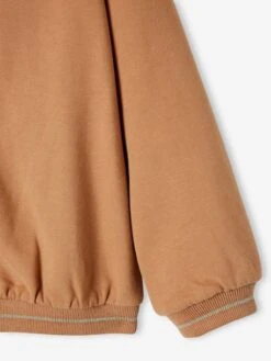 Sweat Zippé Avec Collerette Fille Caramel - Vertbaudet -Petite Modeuse sweat zippe avec collerette fille 5