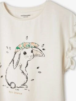 T-shirt à Motif Irisé Fille Manches Courtes Volantées Jaune Pâle - Vertbaudet 8 T-shirt à Motif Irisé Fille Manches Courtes Volantées Jaune Pâle - Vertbaudet -Petite Modeuse t shirt a motif irise fille manches courtes volantees 2