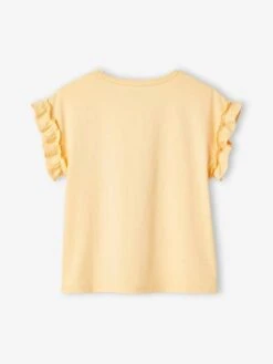 T-shirt à Motif Irisé Fille Manches Courtes Volantées Jaune Pâle - Vertbaudet 11 T-shirt à Motif Irisé Fille Manches Courtes Volantées Jaune Pâle - Vertbaudet -Petite Modeuse t shirt a motif irise fille manches courtes volantees 5