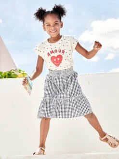 T-shirt "amour" à Pois Fille écru - Vertbaudet 10 T-shirt "amour" à Pois Fille écru - Vertbaudet -Petite Modeuse t shirt amour a pois fille 4