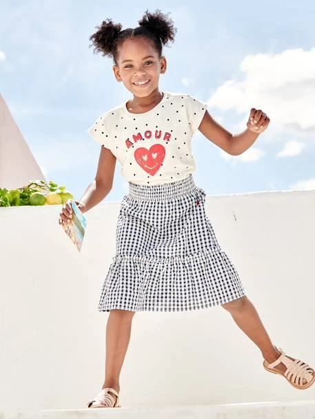 T-shirt "amour" à Pois Fille écru - Vertbaudet 5 T-shirt "amour" à Pois Fille écru - Vertbaudet – Image 5