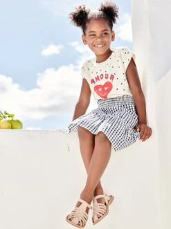 T-shirt "amour" à Pois Fille écru - Vertbaudet 11 T-shirt "amour" à Pois Fille écru - Vertbaudet -Petite Modeuse t shirt amour a pois fille 5