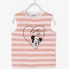 T-shirt Avec épaulettes Disney Minnie® Fille Rose Poudré Rayé - Minnie