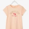 T-shirt Basics à Message Détails Irisés Fille Rose Poudré - Vertbaudet