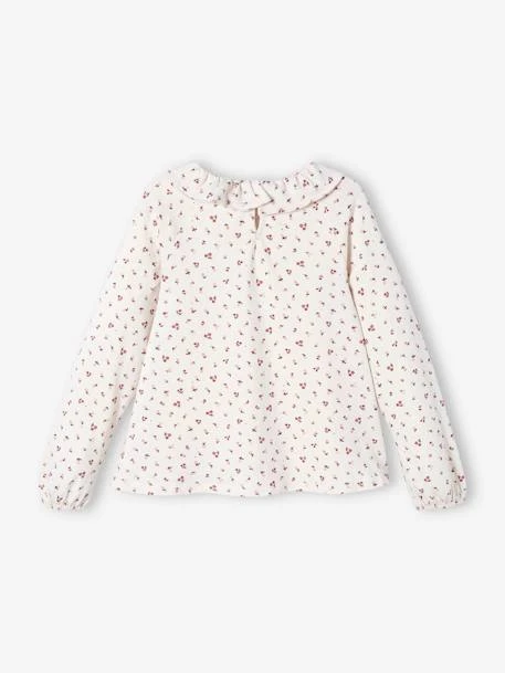 T-shirt Blouse à Collerette Fille Imprimé Fleurs Rose Imprimé - Vertbaudet 2 T-shirt Blouse à Collerette Fille Imprimé Fleurs Rose Imprimé - Vertbaudet – Image 2